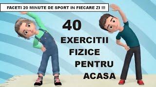 Complex de 40 exercitii fizice ️ pentru acasa  Gimnastica pentru copii  Kids workout