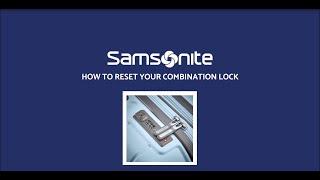 Samsonite Lock Instructions