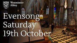 Evensong of the Dedication of Westminster Abbey | Saturday 19th October