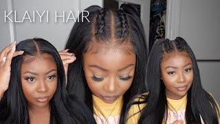 MUST WATCH5x5 HD YAKI STRAIGHT WIG 10 MINUTE GLUELESS INSTALL! BLEND INTO SKINS! | KLAIYI HAIR