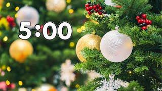 5 Minute Christmas Countdown Timer | Christmas Background | Christmas Music