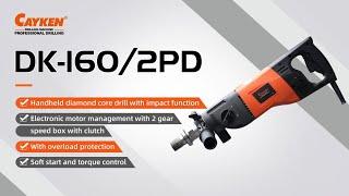 Cayken DK-160/2PD Handheld Diamond Core Drill With Impact Function