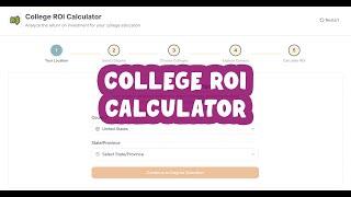 College ROI Calculator | College Cost Calculator