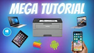 Brother Laser Printer MEGA Tutorial HL-L2350DW Wifi Setup and Installation Step by Step Manual