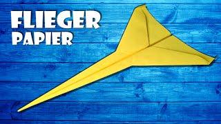 Papierflieger Jet selber machen Papier Flieger Origami - how to make origami paper airplane DIY [4K]