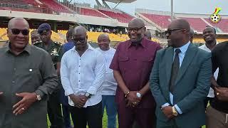 H.E JOHN DRAMANI MAHAMA VISITS BLACK STARS TRAINING AS THE TEAM PREPARE TO FACE CHAD ON FRIDAY
