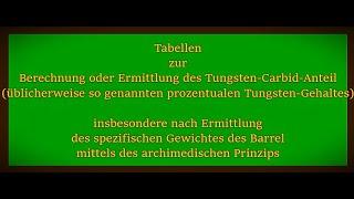 #Darts #Tabelle #Tungstengehalt a(n)ka Tungstencarbid. Jeder mit einer einfachen Präzisionswaage