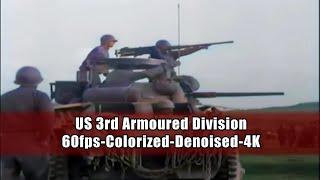 US 3rd Armoured Division - Germany 1945 | 60fps Colorized Denoised 4K