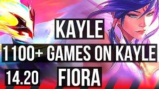 KAYLE vs FIORA (TOP) | 1100+ games | KR Master | 14.20