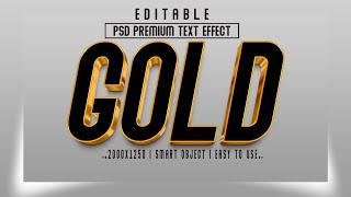 Editable 3D Text Effect in Photoshop Tutorial  #334 || 3D photoshop