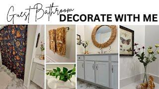 NEW GUEST BATHROOM DECORATE WITH ME || COTTAGE FARMHOUSE GUEST BATHROOM DECOR IDEAS || SPRING DECOR