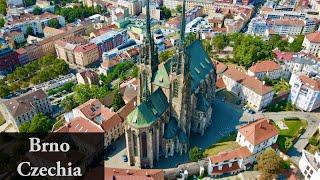 Brno, Czechia - beautiful drone view (4K)