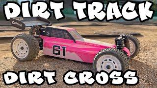 Dirt Cross on the Dirt! Kyosho Lazer SB Dirt Cross at Carnosa Fumotto Dirt Track 4WD RC Buggy