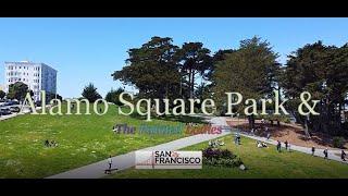 Alamo Square Park & The Painted Ladies by drone - San Francisco