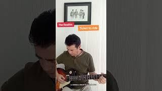 Ticket to Ride "The Beatles" Riffs clásicos de Rock #beatles #guitarra #tutorial #musica #rock