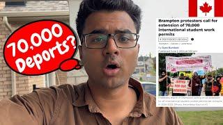 BRAMPTON 70,000 STUDENTS PROTEST FOR PGWP EXTENSION | INTERNATIONAL STUDENT PROTEST IN CANADA