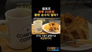 컴포즈 하루 83만원 팔면 순수익은? 수원시 실매장 기준 #은퇴창업 #퇴직창업 #저가커피창업