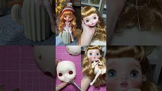 Разные моменты создания куклы в одном видео #customblythe #блайзкастом #кастомблайз #doll #blythe