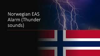 Norwegian EAS Alarm. (Thunder sounds)