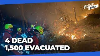 Multiple wildfires sweep S. Korea, burning area equal to 10,900 soccer fields
