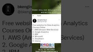 Free Online Courses Website - Data Analytics I BK ENGINEERING