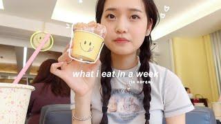 what i eat in a week in Korea (lots of noodles, cute cafes, food market)