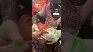 Tattooing My Friends Eyes Green!  #tattoo #eyes #tattooenthusiast