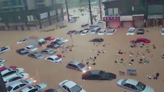 Rivers overflowing, China flooded! Underground garages, highways and building submerged