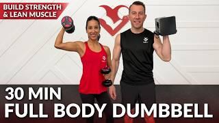 30 Min Full Body Dumbbell Workout at Home Strength Training - Weight Training for Women and Men