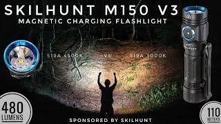 Skilhunt M150 V3 - Magnetic Charging Flashlight Nichia 519A 4500K & 3000K