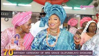 CHECK OUT HOW THE CHILDREN OF MRS. GRACE SHOKUNBI CELEBRATES HER AT 70.