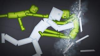 Melons Fight with Androids In People Playground