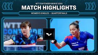 Satsuki Odo vs Jia Nan Yuan | WS QF | WTT Contender Skopje 2025