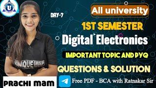 BCA 1st Semester || Digital Electronics || Basics & Introduction || DAY-07| By- Prachi Ma'am