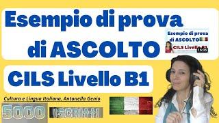 ITALIAN LISTENING EXERCISE LEVEL B1 | learn Italian Prova di ASCOLTO CILS Italiano B1