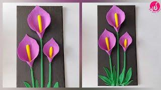 DIY Wall Hanging || Lily Flower || Room Decor Clay art