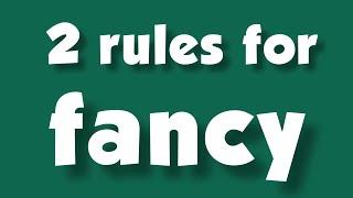 #fancy is used for place?  or people?  #short  #englishvocabulary