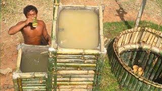 Search groundwater and Build Water filter in the forest by ancient skill ( wells bamboo )