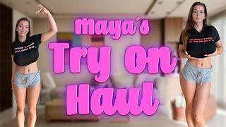 [4K] Transparent Try-On Haul | Get Ready With Maya (2024)