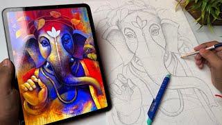 Shree Ganesh Ji Drawing,  Ganesha Drawing,  Outline Tutorial 