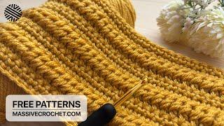 VERY EASY Crochet Pattern for Beginners!  Crochet Stitch for Baby Blanket, Bag and Scarf