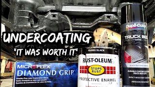 Undercoating A Chevy Suburban Using Rustoleum Gloss Black & DupliColor Truck Bed Coating TR250