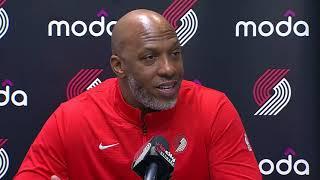 Chauncey Billups Postgame Interview | Portland Trail Blazers 108, Dallas Mavericks 132