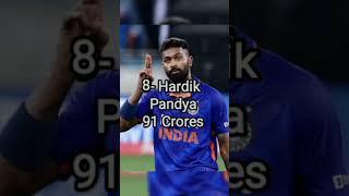 Top 10 richest cricketers in India 2023 #mohit #cricket #csk #cricketcsk #ipl #dhoni #dhoni