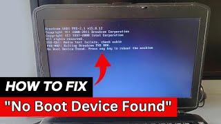 No Boot Device Found Press Any Key to Reboot the Machine | Dell Laptop