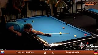 Ruslan Chinakhov v Ingo Albrecht | TOR SERVICE 24 / BILLARD BECKMANN | Pinneberg Open 2017