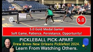 Pickleball Strategy! How To Succeed Using Patience And A Soft Game! 5.0 Game! Learn By Watching!