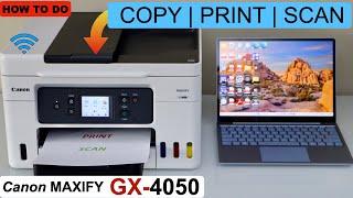 How To Copy, Print, Scan With Canon MAXIFY GX-3050 & GX-4050 All-in-one Printer ?