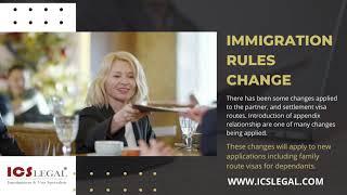 immigration rules change | ICS Legal news on partner and settlement visas.