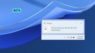 Windows 11 Build 22635.4515: New 'Resume' Feature, Fixes Explorer Address Bar Overlapping + More